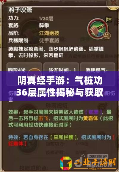陰真經(jīng)手游：氣樁功36層屬性揭秘與獲取攻略
