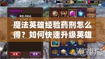 魔法英雄經驗藥劑怎么得？如何快速升級英雄？