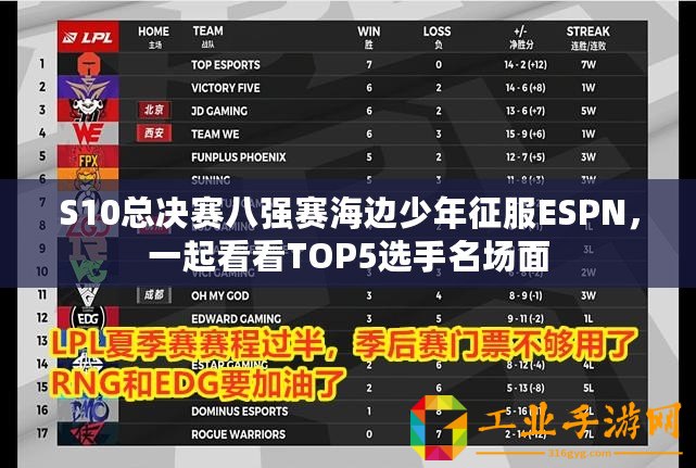 S10總決賽八強(qiáng)賽海邊少年征服ESPN，一起看看TOP5選手名場(chǎng)面