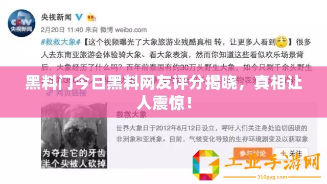 黑料門今日黑料網友評分揭曉，真相讓人震驚！