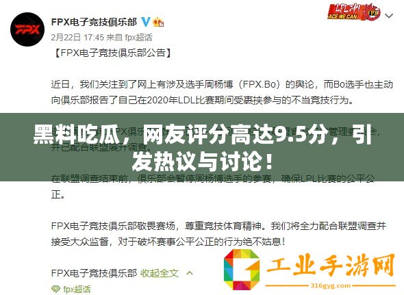 黑料吃瓜，網(wǎng)友評分高達9.5分，引發(fā)熱議與討論！