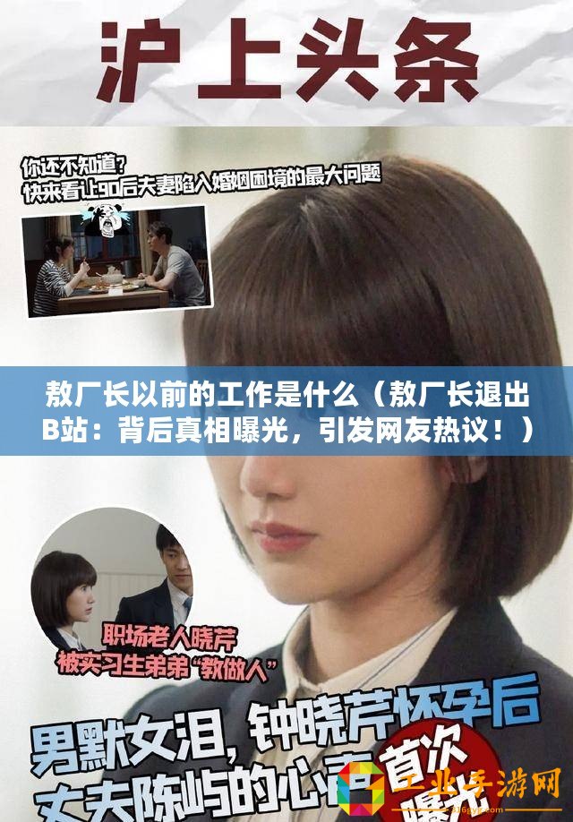 敖廠長以前的工作是什么（敖廠長退出B站：背后真相曝光，引發網友熱議！）